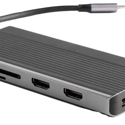 باور لوجي 13 في 1 USB-C Hub 4K HDMI تايب-سي إيثرنت PD 100W