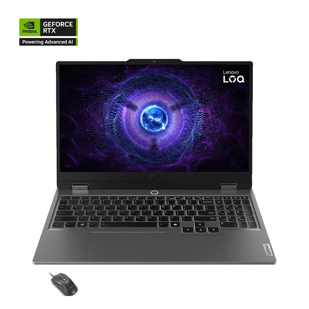 لابتوب Lenovo LOQ موديل 83DV012AED – كارت شاشة جيفورس RTX 3050 بسعة 6 جيجابايت – معالج Core i5-13450HX – ذاكرة 16 جيجابايت DDR5 – سعة 512 جيجابايت SSD – شاشة 15.6 بوصة FHD sRGB بتحديث 144 هرتز