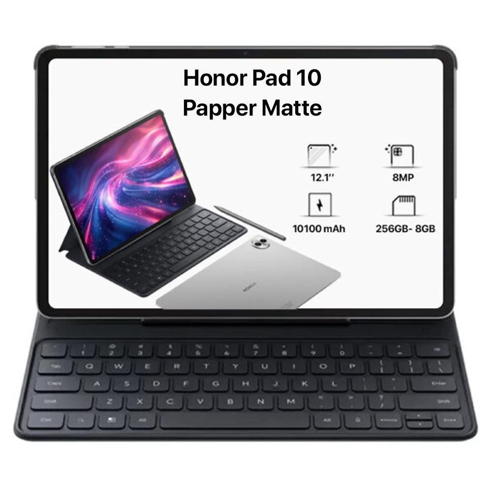 تابلت هونر باد 10 Papper Matte – شاشة 12.1 بوصة – مع كيبورد ذكي بلوتوث – سعة 256GB – رام 8GB – واي فاي