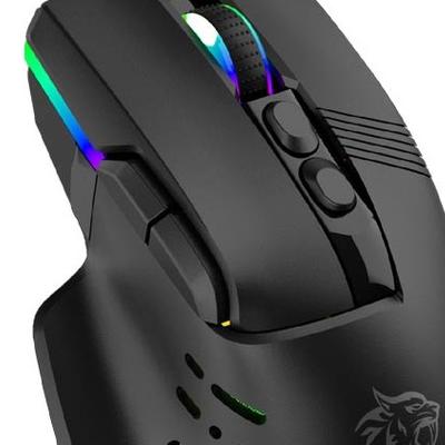 ماوس ألعاب سلكي بورودو 9D DPI 12800 مع 13 وضع إضاءة RGB - أسود